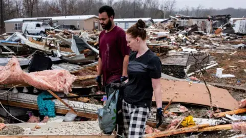 US tornadoes, wildfires and dust storms leave 40 dead and 'staggering' damage - BBC.com